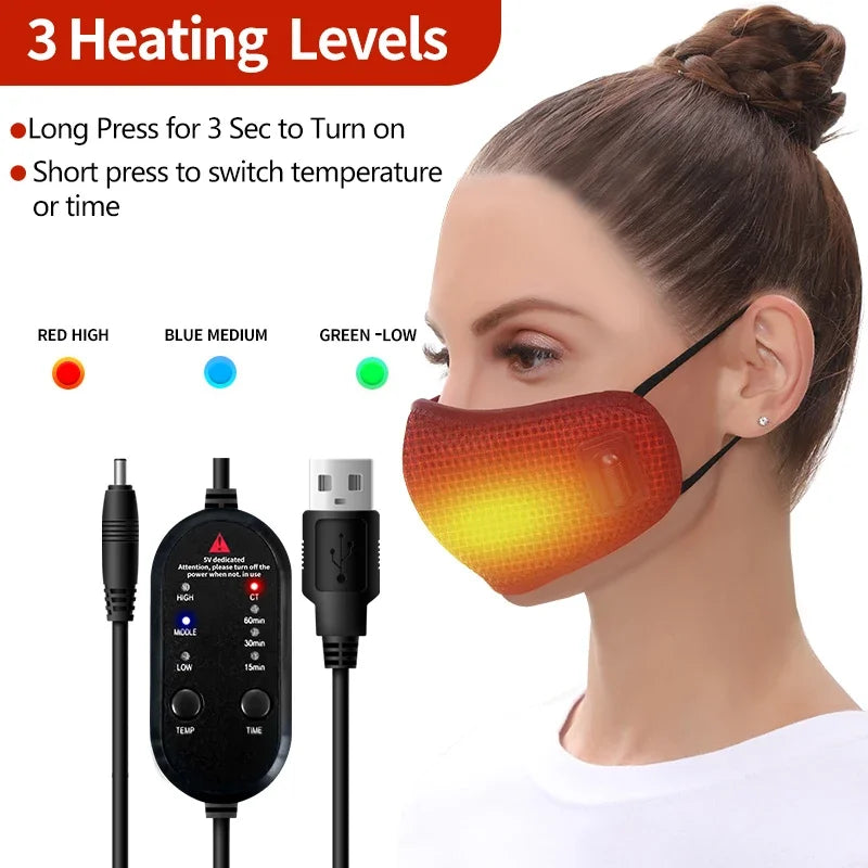 Heat Nose Mask Heated Sinus Relief Heated Nose Face Mask for Sinus and Nasal Beauty Health Brain Stimulator