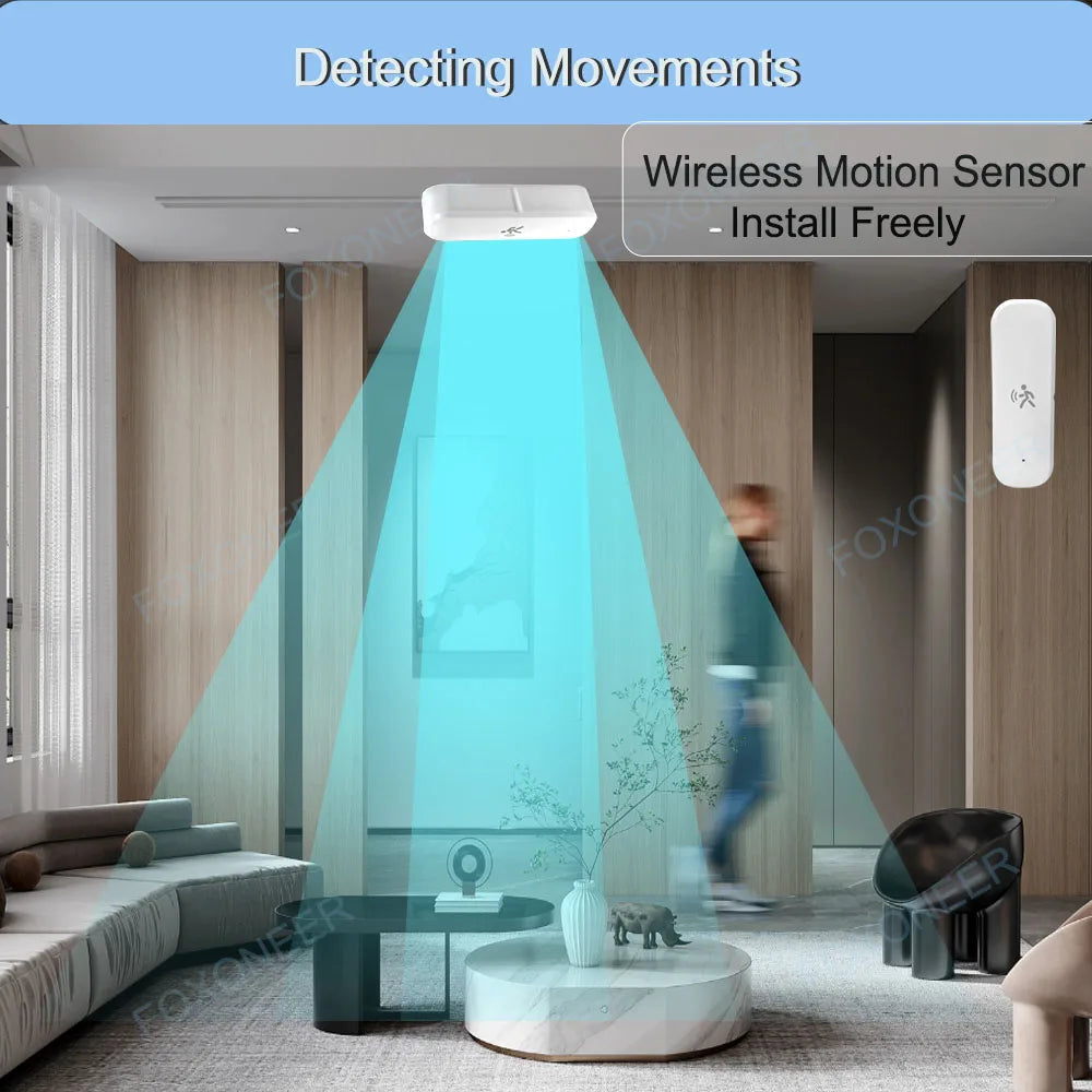 ZigBee 3.0 Human Motion Sensor Tuya 10G Mmwave Radar Temperature Humidity Sensor Security Burglar Works With Home Assistant