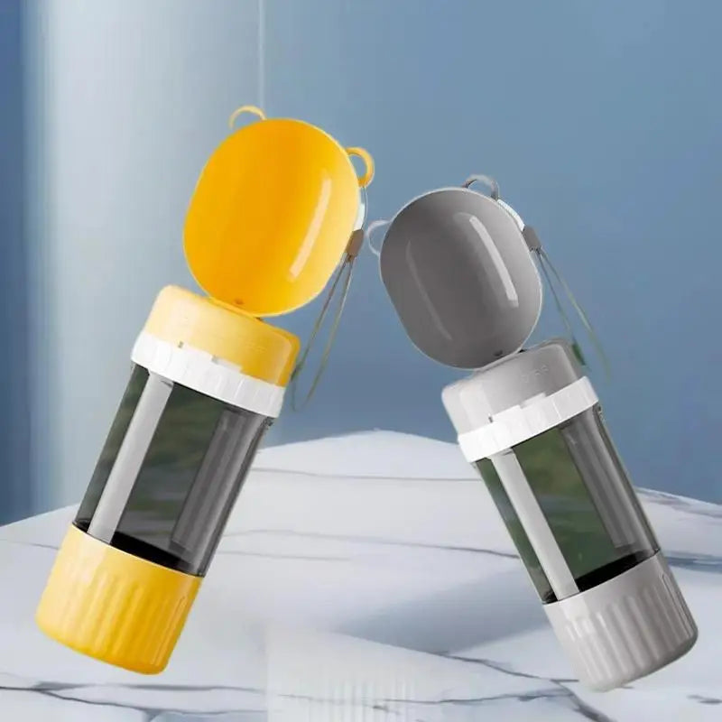 Dog Portable Water Bowl Portable Food Grade Material Dog Cat Travel Pet Water Cup Bottle With Food Dispenser Pet Dog Supplies