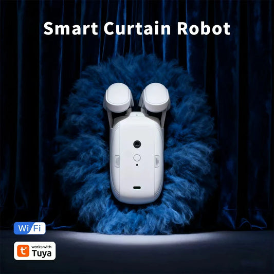 Tuya Zigbee or Wi-Fi Smart Curtain Robots Curtain Remote Control and Light Sensor Enable Remote Operation via a Mobile App