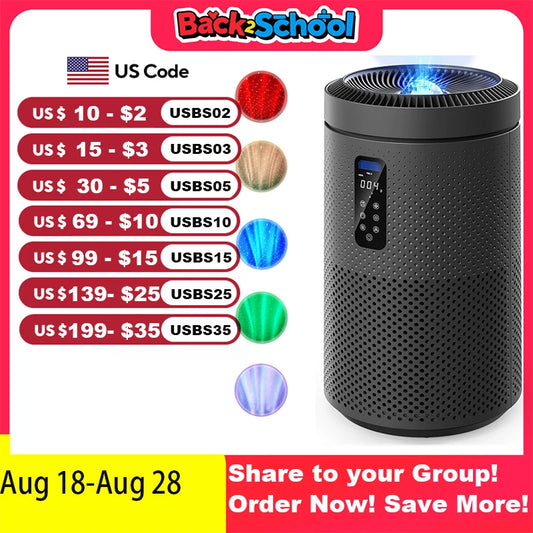 AROEVE Air Purifier for Large Rooms1,782 Sq. Ft. with Star Projector, Smart WiFi, UV Function ,Washable Filter for Whole Home