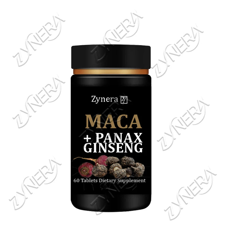 Organic Maca Root Power Tablets for Men Ginseng Pills Supplement for Health Energy