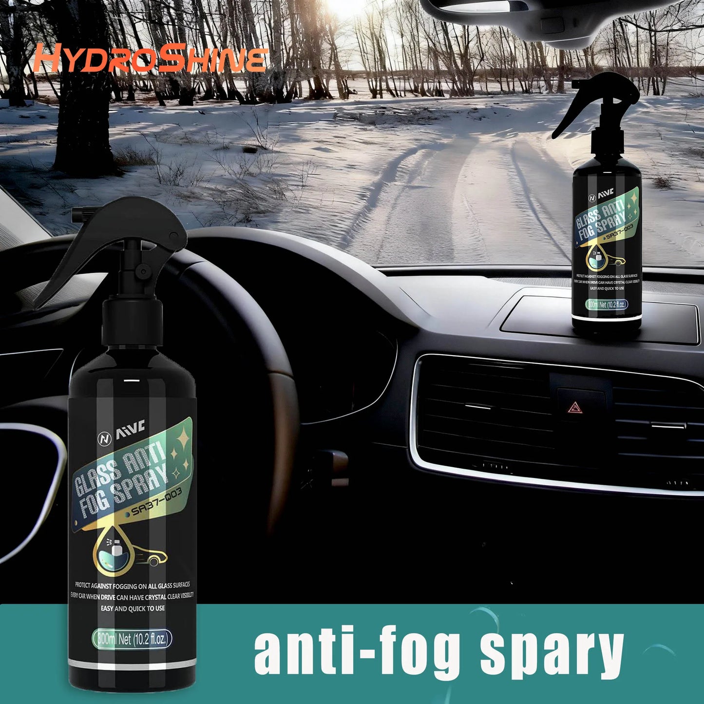 Glass Anti Fog Spray Anti-Fog Windshield Car Glass Defogger Glass Cleaner Long-Lasting Cleaning Liquid For Vehicle Driving Auto