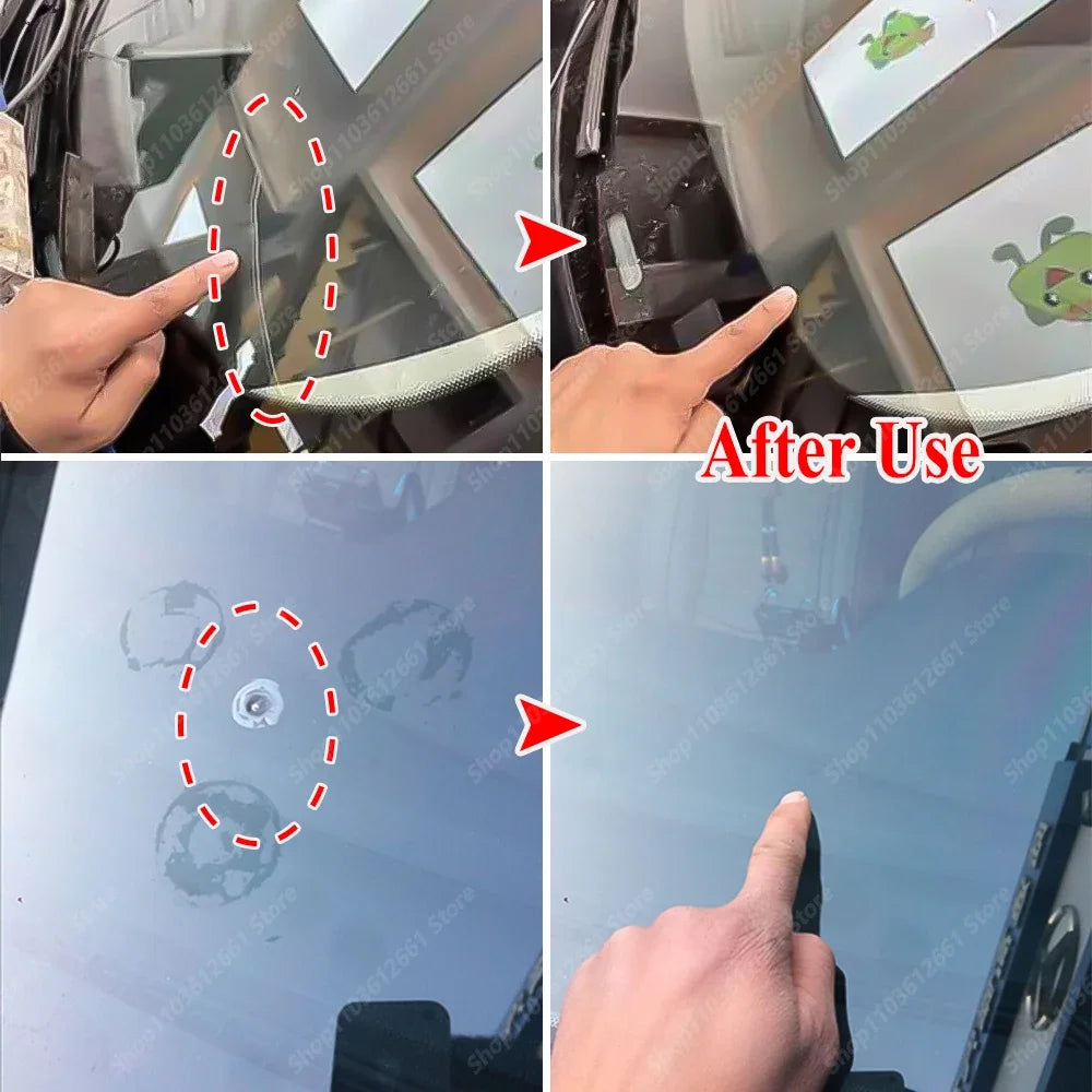Car Glass Repair Kit - Removes Scratches, Fixes Windscreen Cracks for Cars/Trucks/Motorcycles, Auto Glass Recovery Set