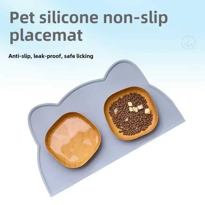 Environmentally Friendly and Easy-to-clean Floor Mat Accessories for Cats Food Grade Silicone Cat and Dog Placemat Supplies Pet