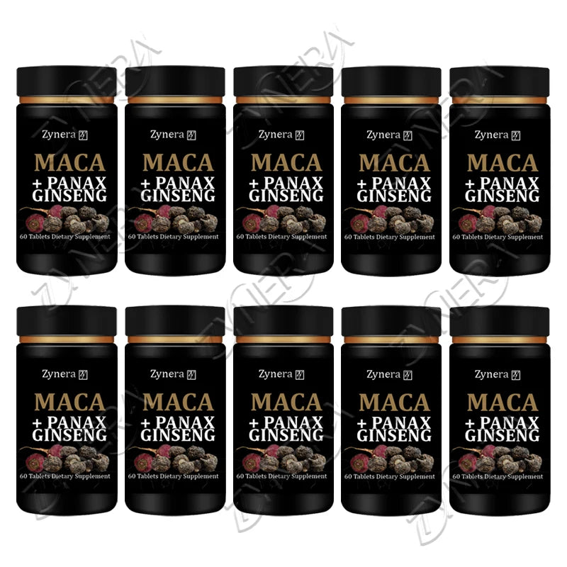 Organic Maca Root Power Tablets for Men Ginseng Pills Supplement for Health Energy