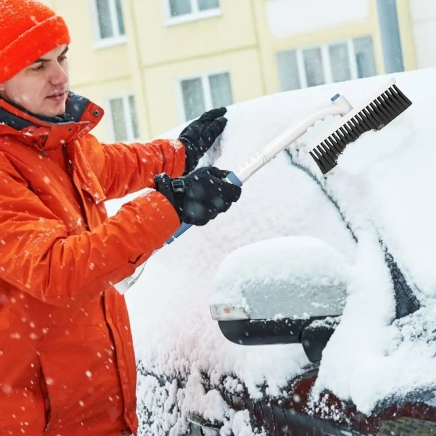 Multifunctional Snow Removal Shovel Extendable Car Mounted Snow Removal Shovel Aluminum Alloy Snow and Ice Removal