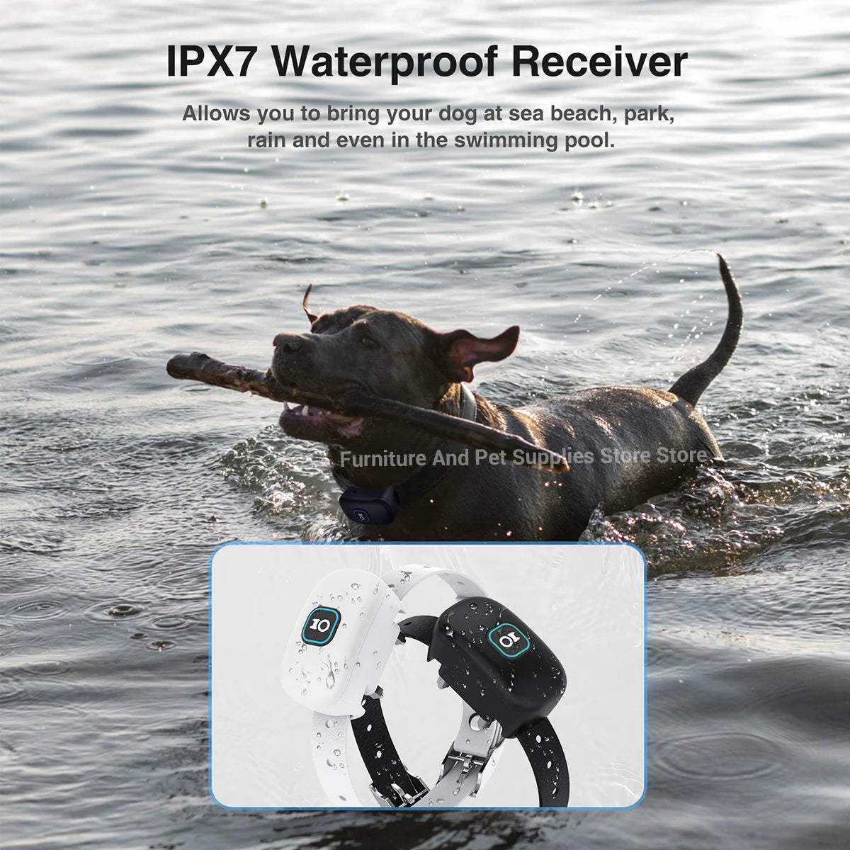 Pets Wireless Electronic Fence IPX7 Waterproof Wear Resistant Rechargeable Remote Control Electronic Fence Pet Training Collar