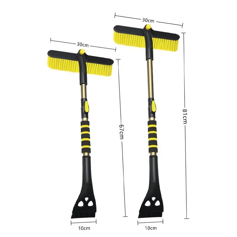 Extendable Car Snow Brush Ice Scraper Heavy-duty Snow Shovel EVA Foam Handle Auto Cleaning Brush Ice Scraper Remover