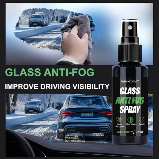 Car Glass Anti Fog Coating Agent Interior Windshield Long Lasting Prevent Fogging Clear Vision Fog Repellent Mirror Spray P110