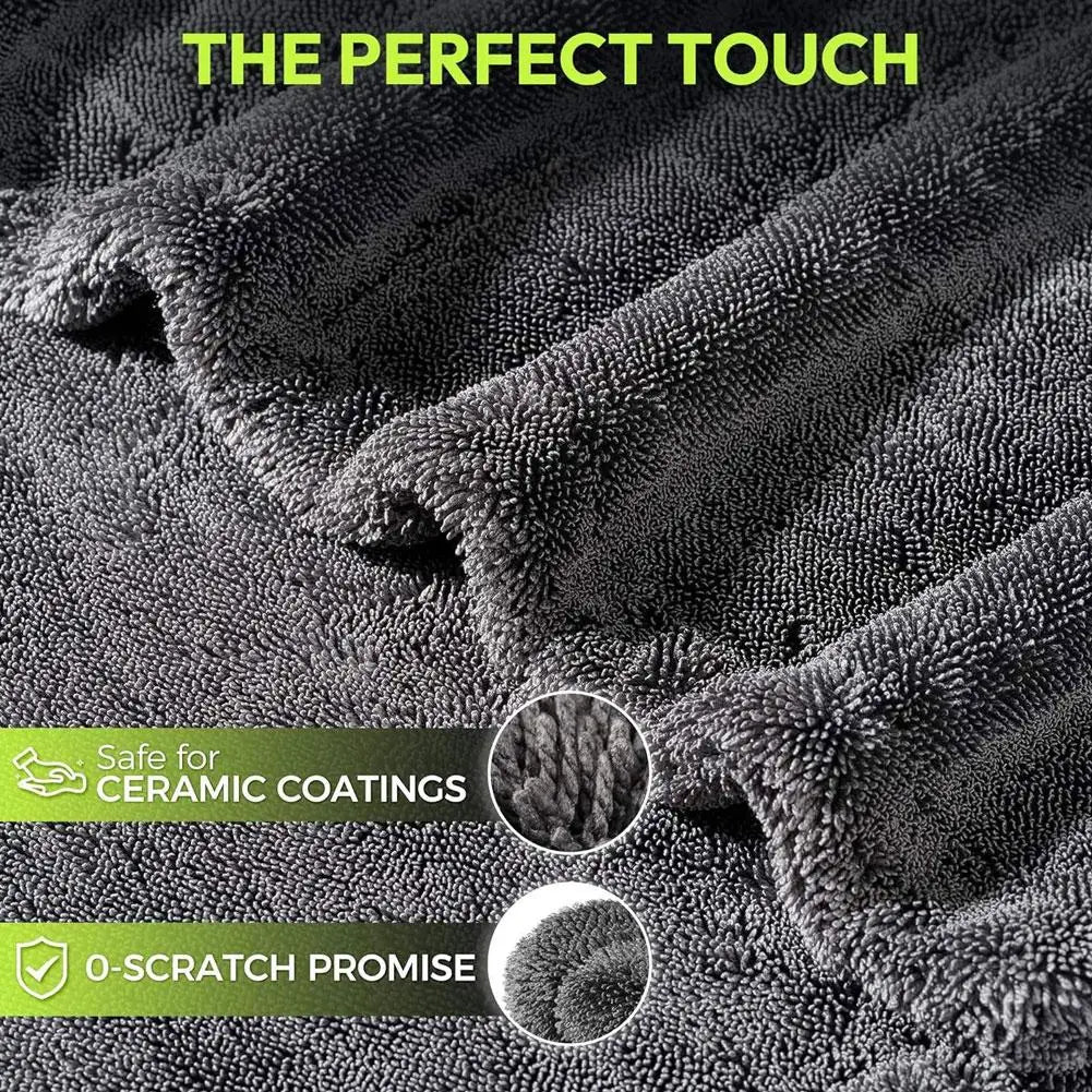 Professional 1400GSM Microfiber Drying Towel for Car Detailing. Extra Large, Ultra Thick, & Extremely Absorbent for SUV, Truck