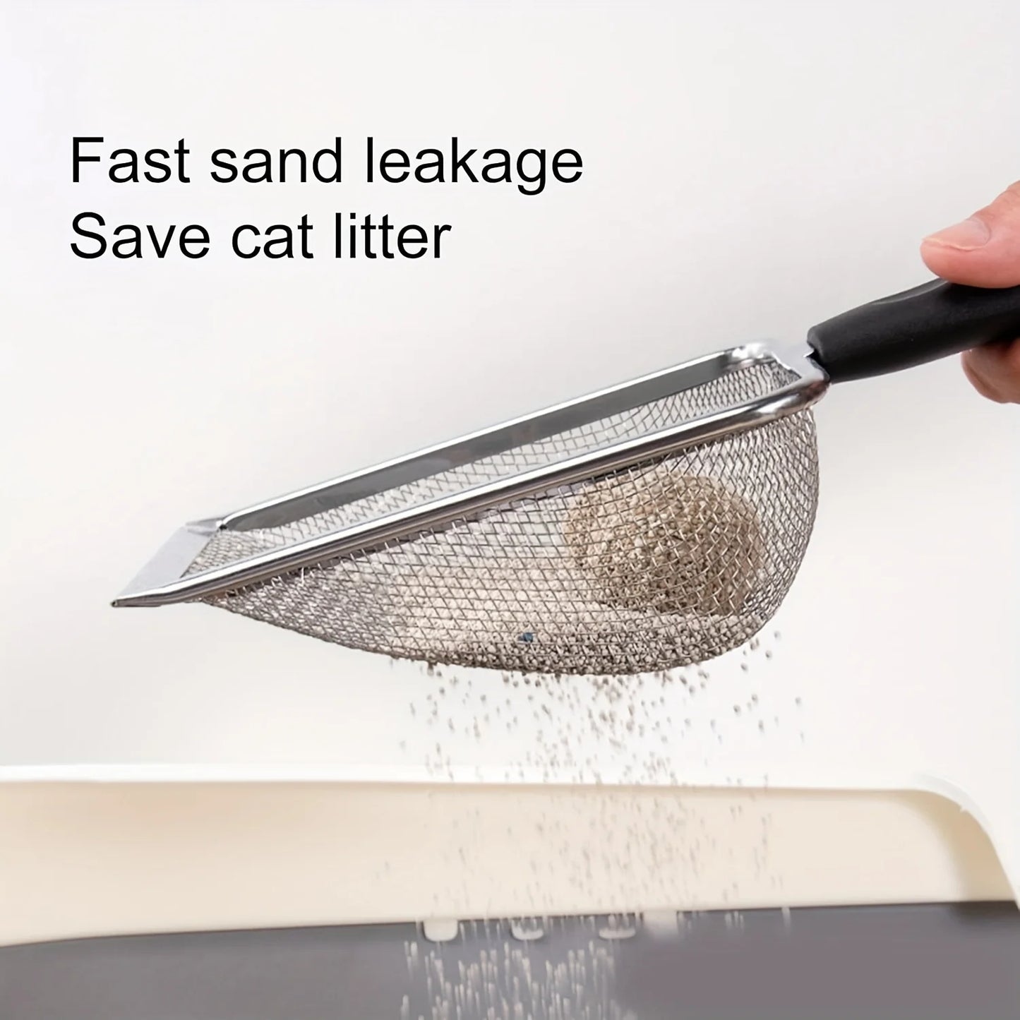 Practical cat litter shovel, easy-to-clean pet waste shovel, suitable for fine cat litter, convenient for cleaning cat feces
