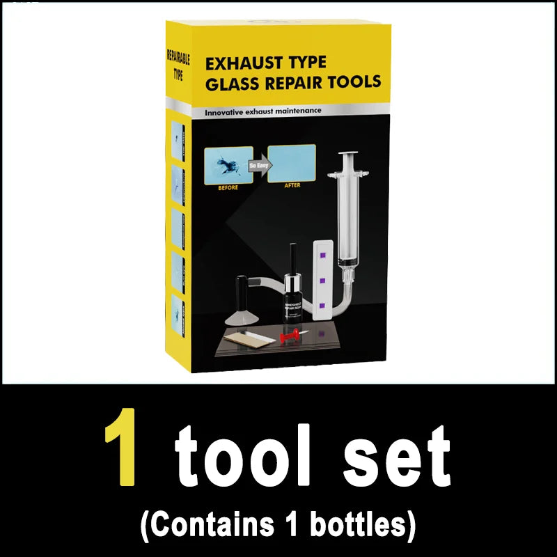 Car Glass Repair Kit - Removes Scratches, Fixes Windscreen Cracks for Cars/Trucks/Motorcycles, Auto Glass Recovery Set