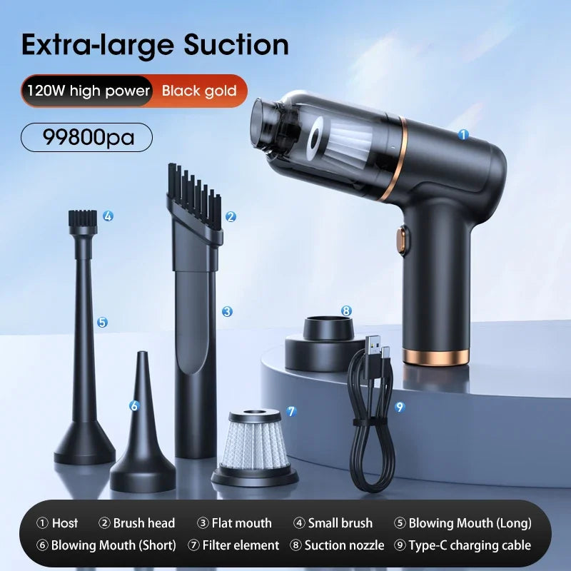 Powerful Car Vacuum Cleaner Wireless Blowing Suction High Power Multifunction Portable Vacuum Cleaner for car Home Appliance